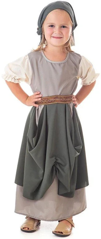 Disfraz de Frutera Medieval para Niña Taberneras y Campesinas Medievales Llopis